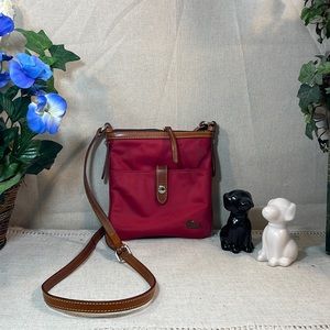 Dooney & Bourke Red and Brown Crossbody Bag